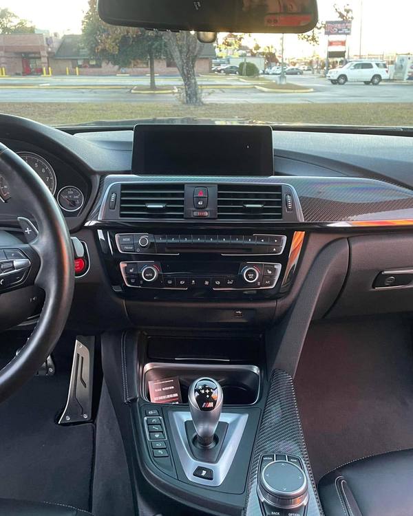 The cockpit of a BMW