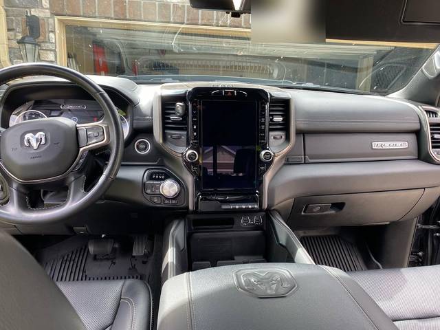 The dash of a Ram pickup